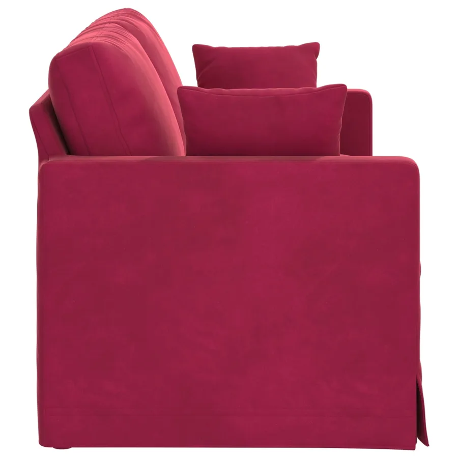 Canapé Bordeaux 158 x 78 x 80 cm Velours - 5