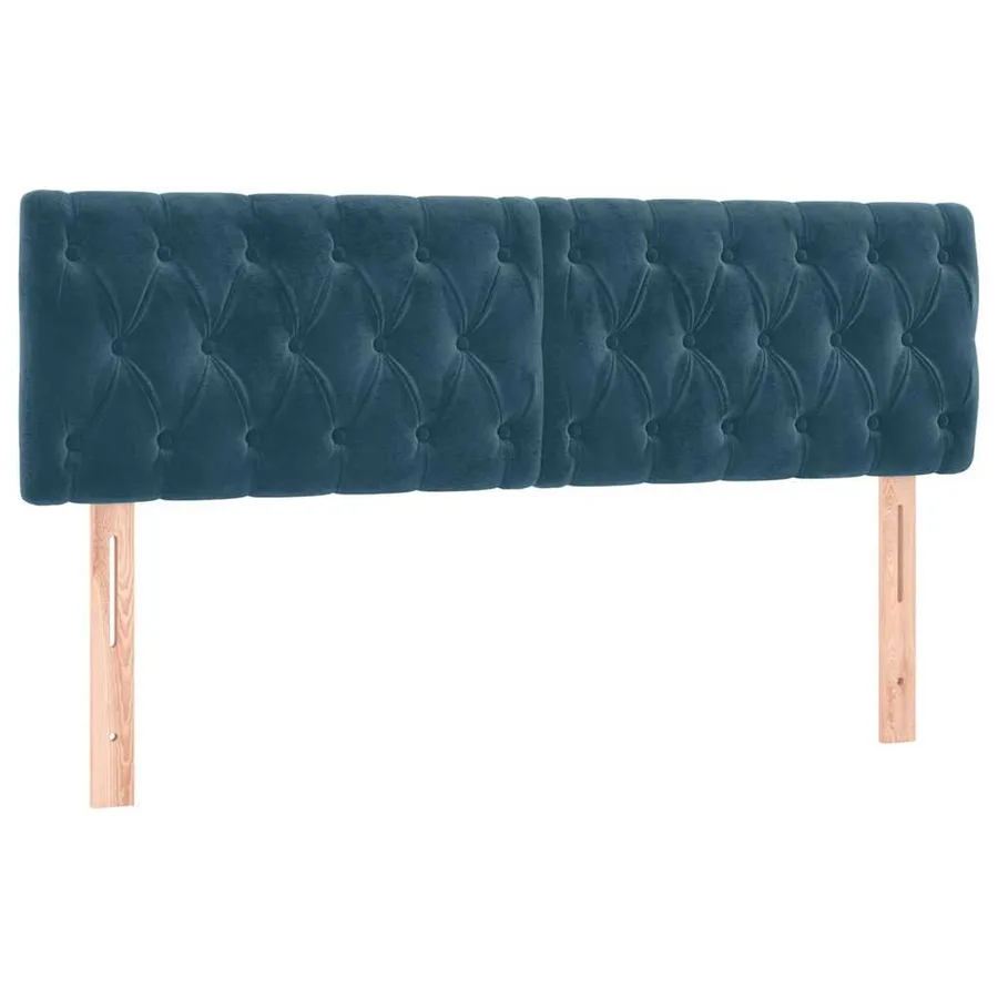 Sommier à lattes de lit avec matelas LED Bleu foncé 140x200 cm - 7