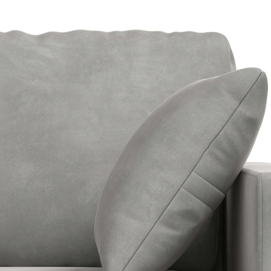 Ensemble de Canapés 2 pcs Gris clair 198 x 78 x 80 cm Velours - 6