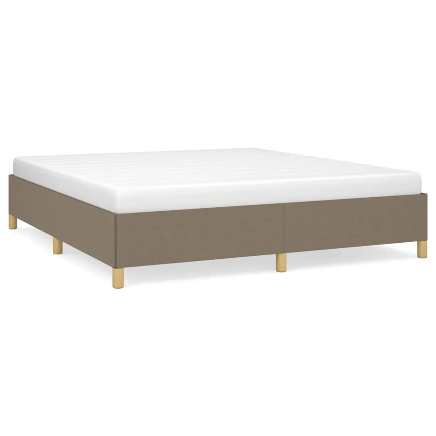 Cadre de lit sans matelas taupe 180x200 cm tissu - 2