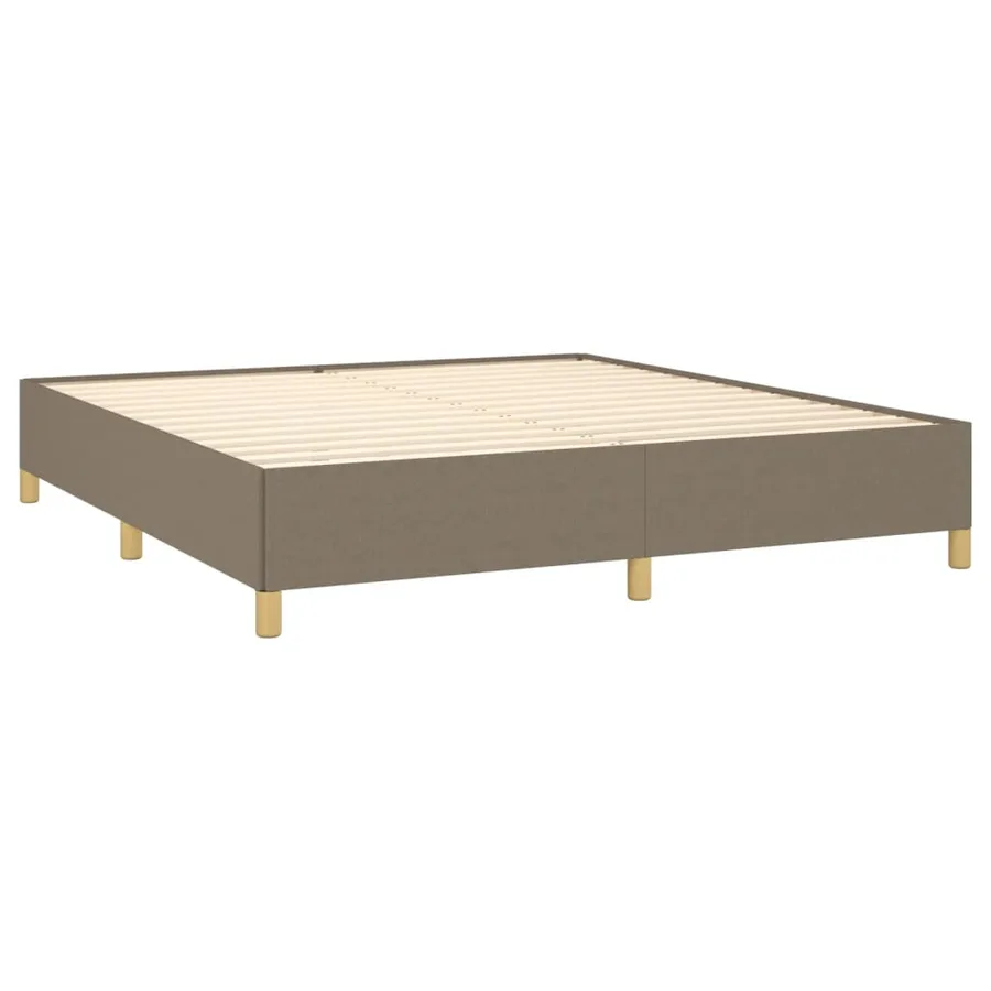 Cadre de lit sans matelas taupe 180x200 cm tissu - 4