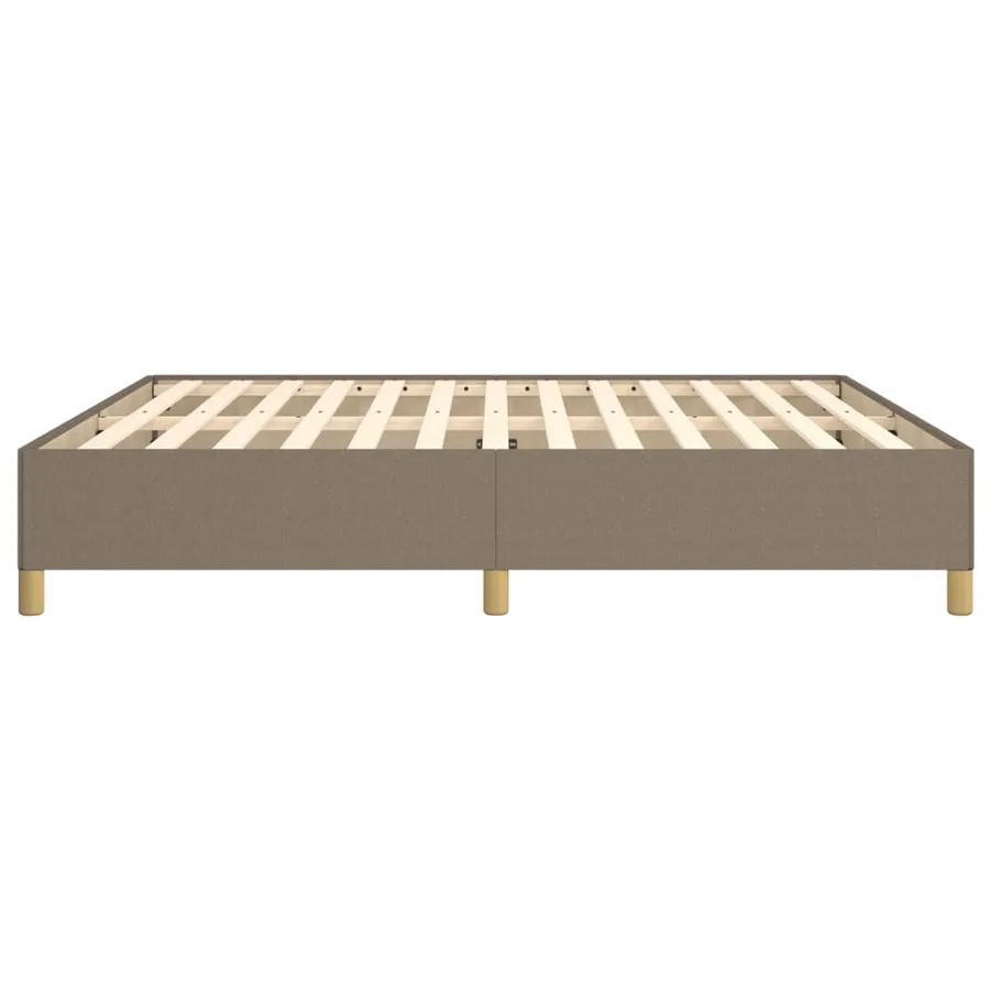 Cadre de lit sans matelas taupe 180x200 cm tissu - 6