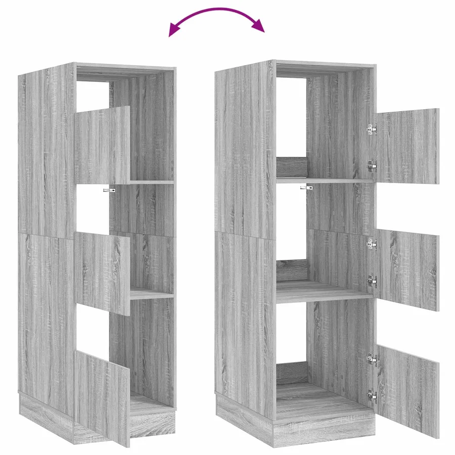 Armoire à Laver Gris Sonoma 50 x 68 x 162 cm Bois d'ingénierie - 10