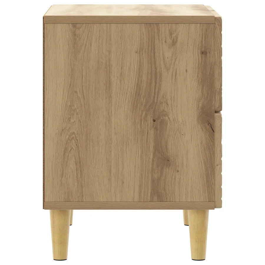 Table de chevet Chêne artisanal 43 x 34,5 x 48 cm - 5