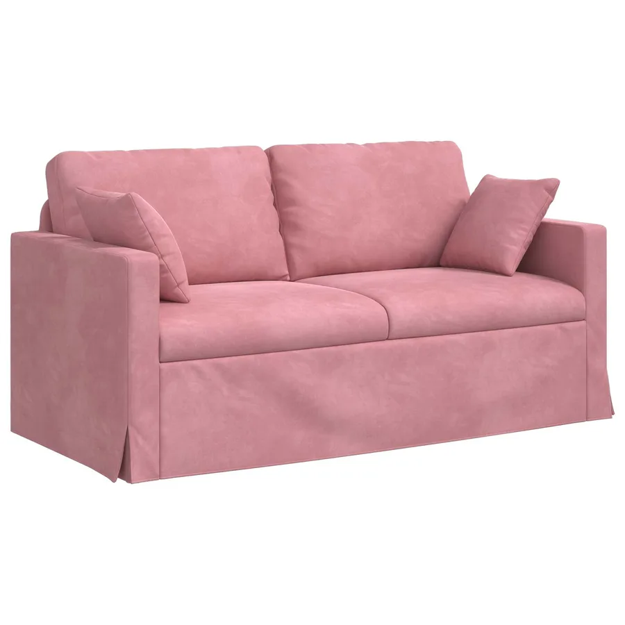 Ensemble de Canapés 2 pcs Rose 158 x 78 x 80 cm Velours - 5