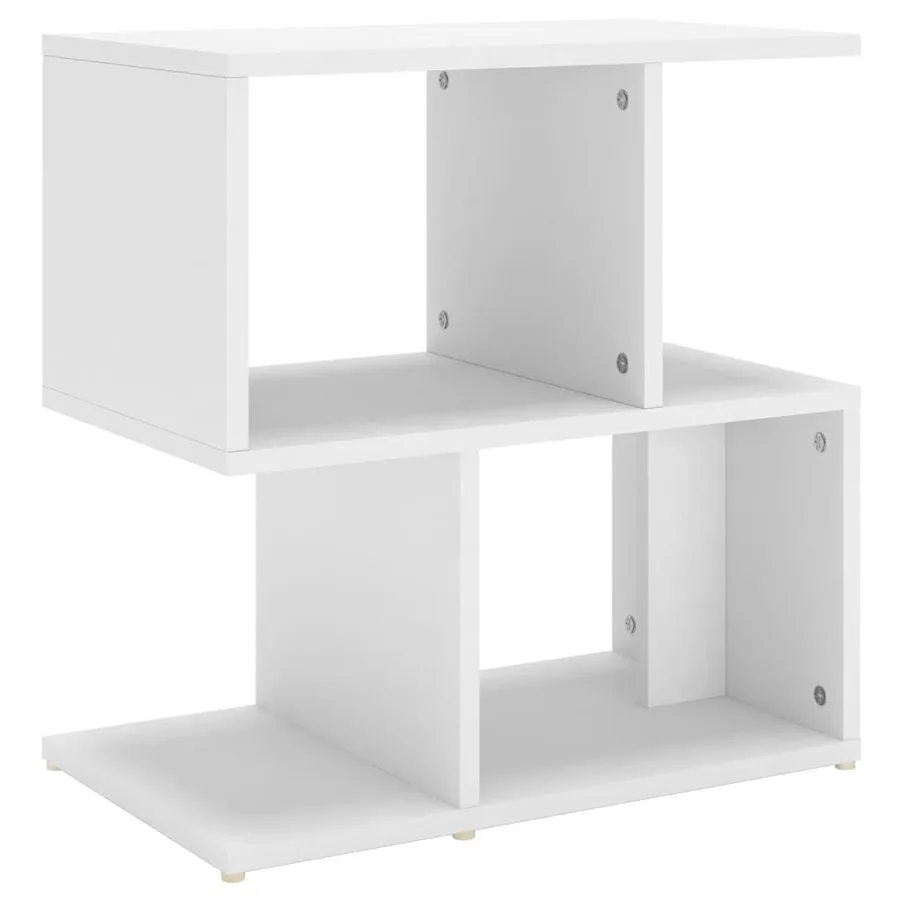 Table de chevet blanc 50x30x51,5 cm bois d'ingénierie - 2