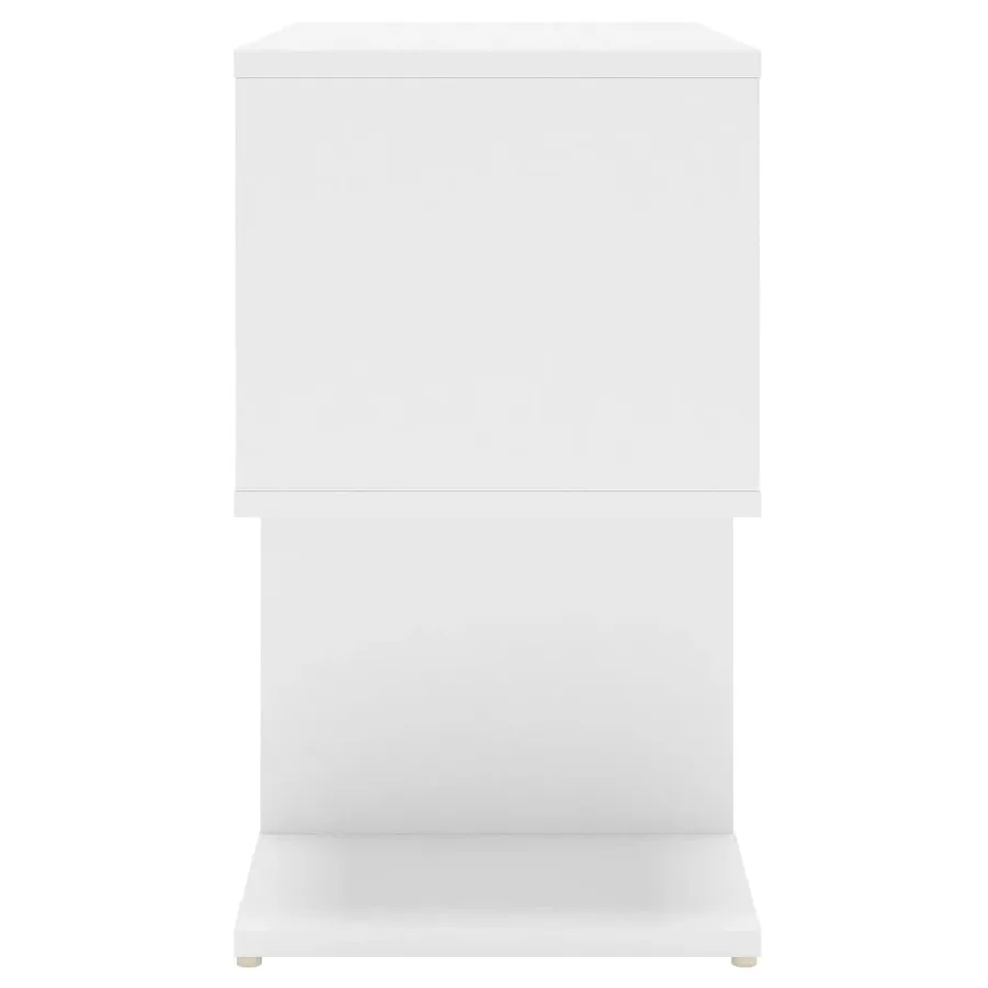 Table de chevet blanc 50x30x51,5 cm bois d'ingénierie - 5