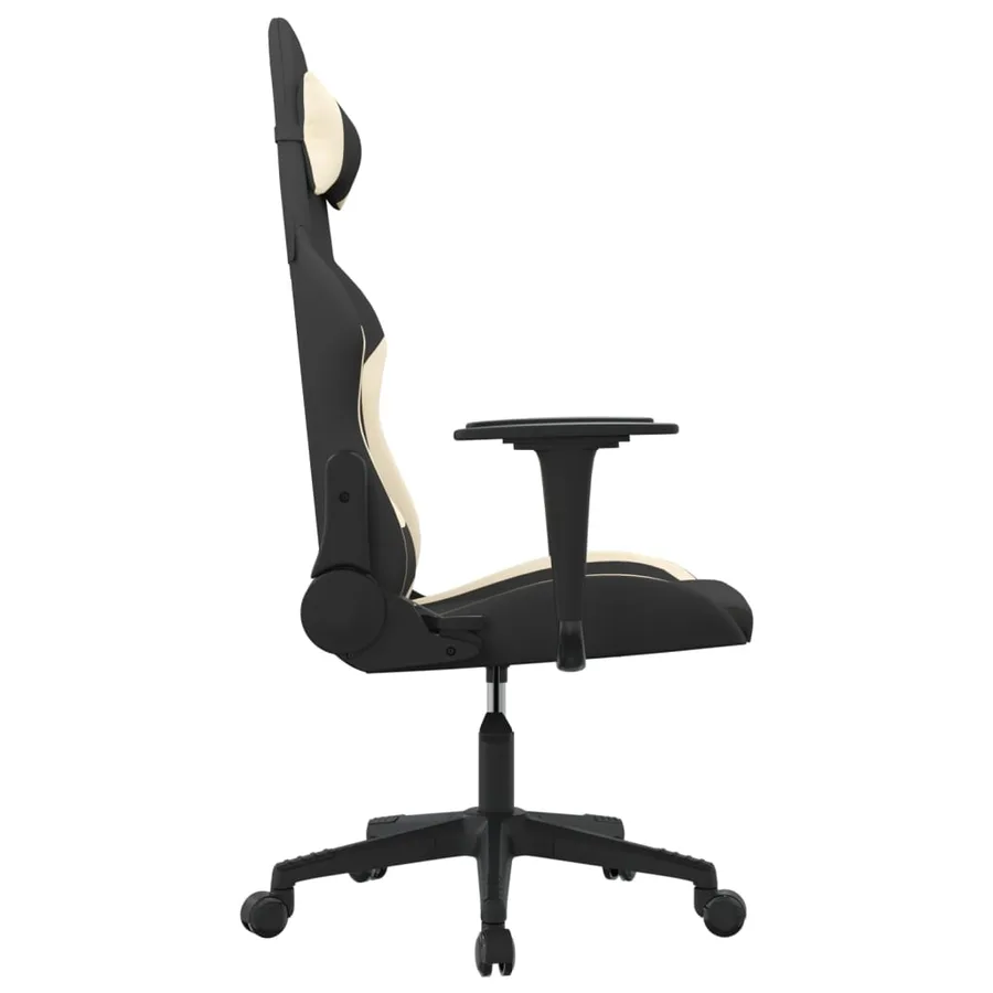 Chaise de jeu de massage Noir et crème Tissu - 4