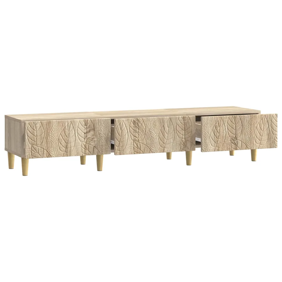 Meuble TV 147 x 34,5 x 30 cm Chêne Sonoma Bois d'ingénierie - 4