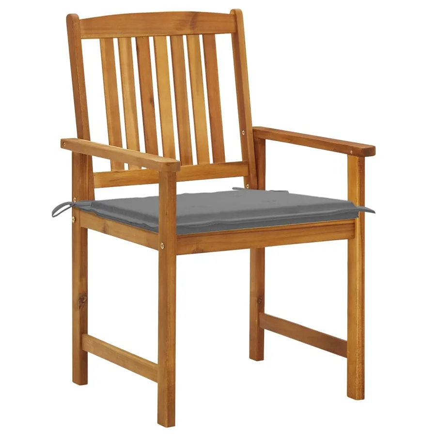 Chaises de jardin avec coussins lot de 6 Bois d'acacia massif - 2