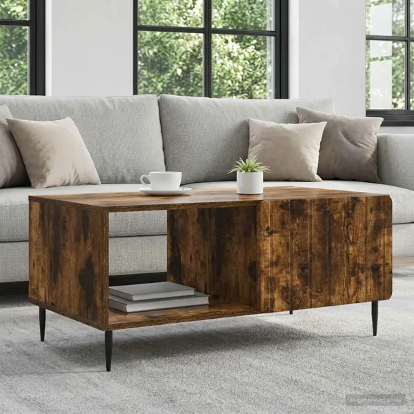 Table basse Chêne fumé 90 x 50 x 40 cm Bois d'ingénierie