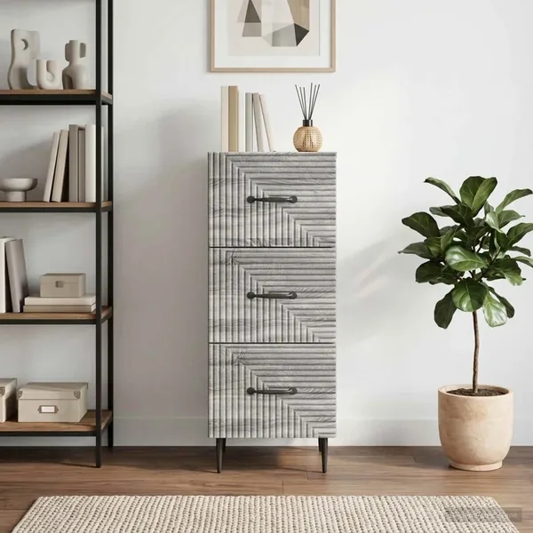 Armoire à tiroirs Sonoma gris 33 x 34,5 x 89,5 cm
