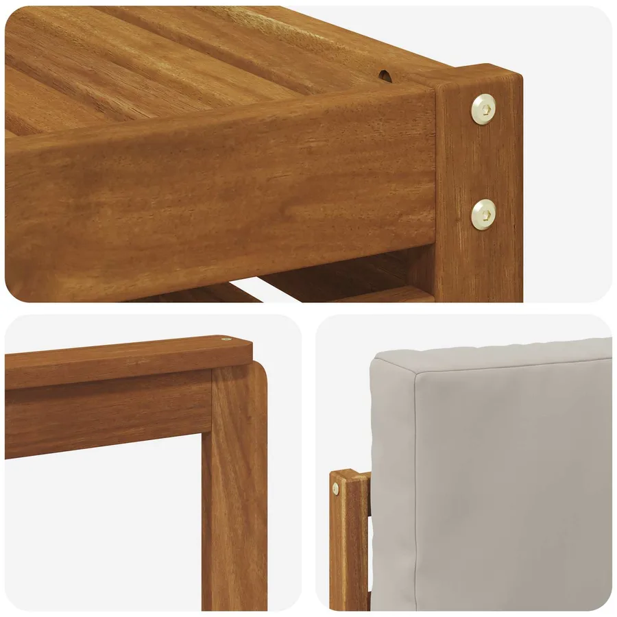 Ensemble de canapés d'extérieur 8 pcs Gris Naturel et Clair - 7