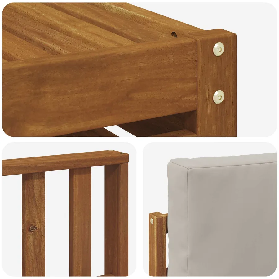 Ensemble de canapés d'extérieur 8 pcs Gris Naturel et Clair - 7