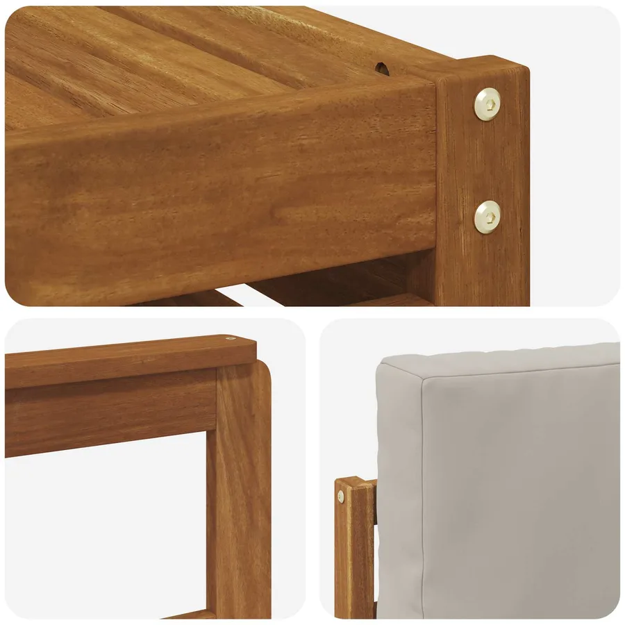 Ensemble de canapé d'angle 7 pcs Gris Naturel et Clair - 7