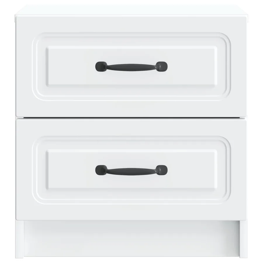Cabinet de chevet Blanc 43 x 34,5 x 44,5 cm Bois d'ingénierie - 5