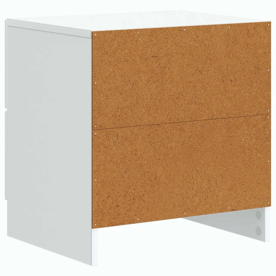 Cabinet de chevet Blanc 43 x 34,5 x 44,5 cm Bois d'ingénierie - 7