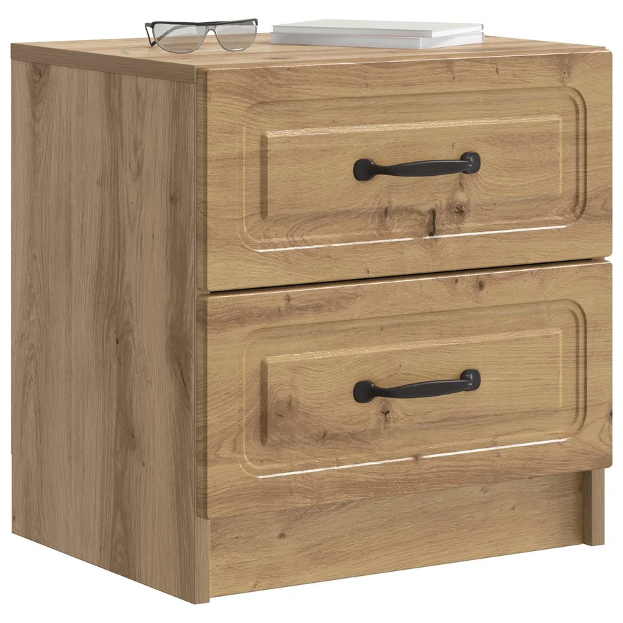 Cabinet de chevet 2 pc Chêne artisanal 43 x 34,5 x 44,5 cm - 3