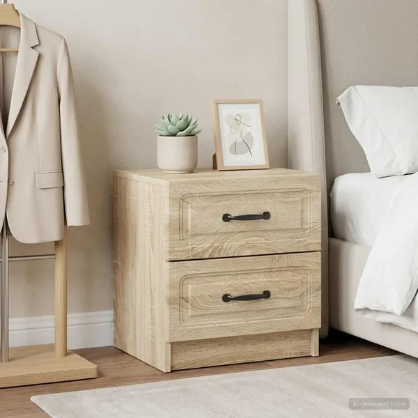Cabinet de chevet 2 pcs Chêne Sonoma 43 x 34,5 x 44,5 cm