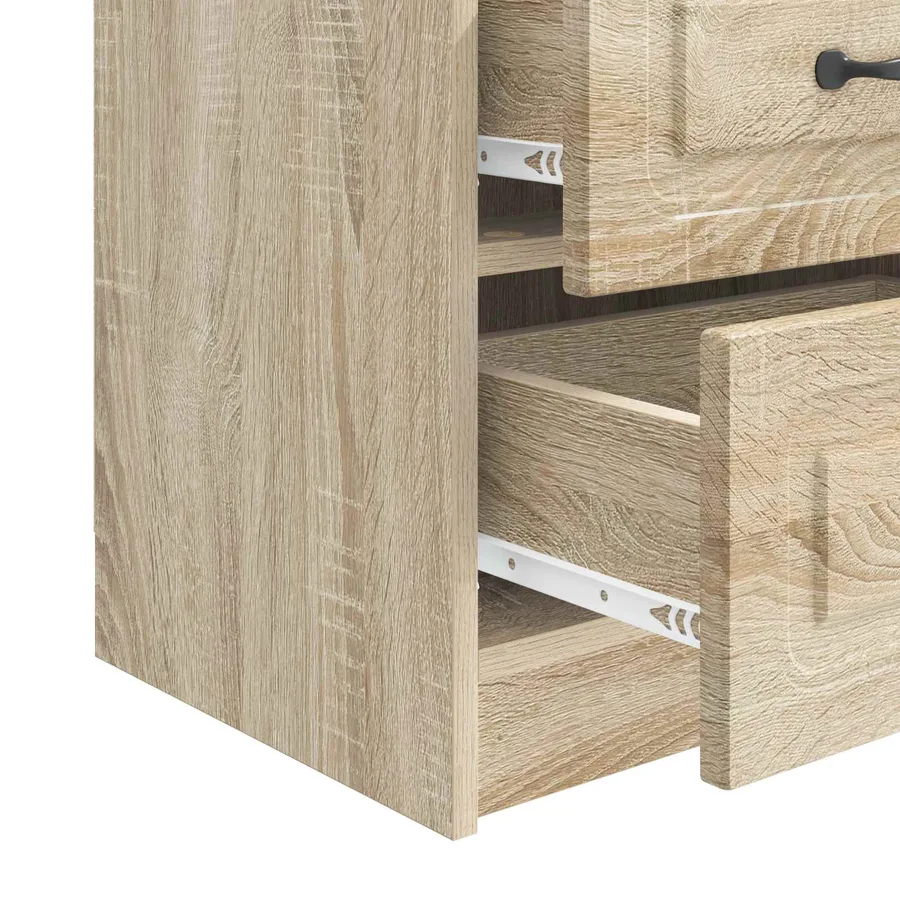 Cabinet de chevet 2 pcs Chêne Sonoma 43 x 34,5 x 44,5 cm - 11