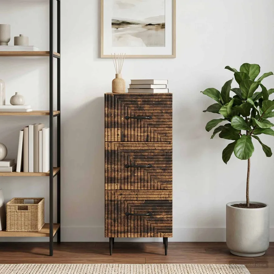 Armoire à tiroirs Bois ancien 33 x 34,5 x 89,5 cm
