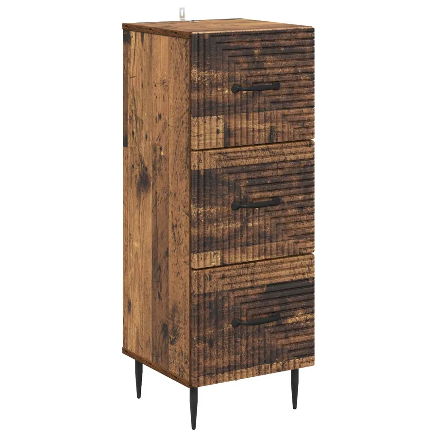 Armoire à tiroirs Bois ancien 33 x 34,5 x 89,5 cm - 2