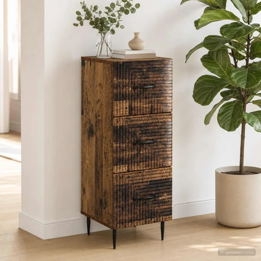 Armoire à tiroirs Bois ancien 33 x 34,5 x 89,5 cm - 4