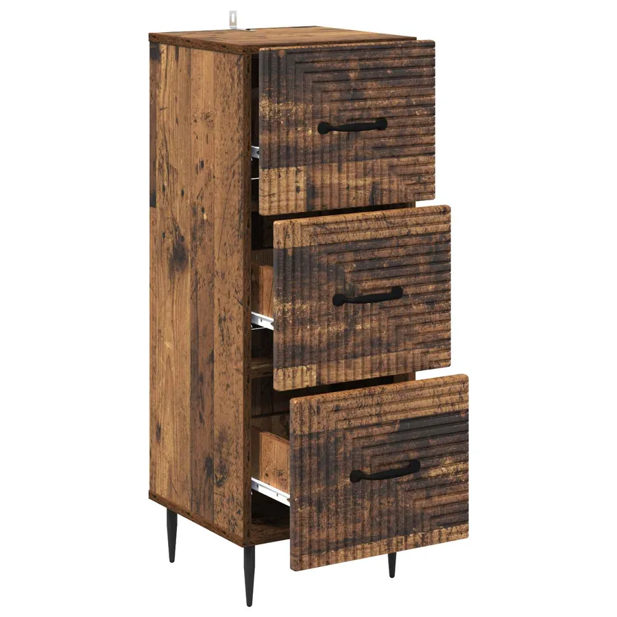 Armoire à tiroirs Bois ancien 33 x 34,5 x 89,5 cm - 5