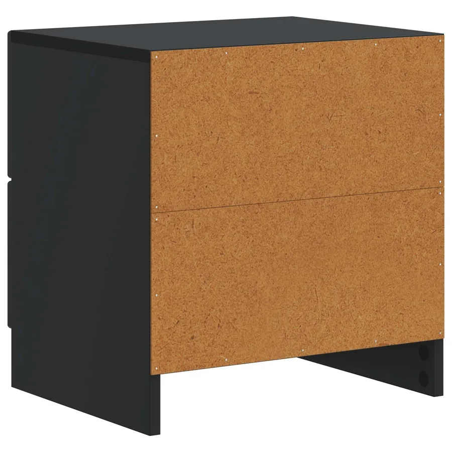 Cabinet de chevet Noir 43 x 34,5 x 44,5 cm Bois d'ingénierie - 7