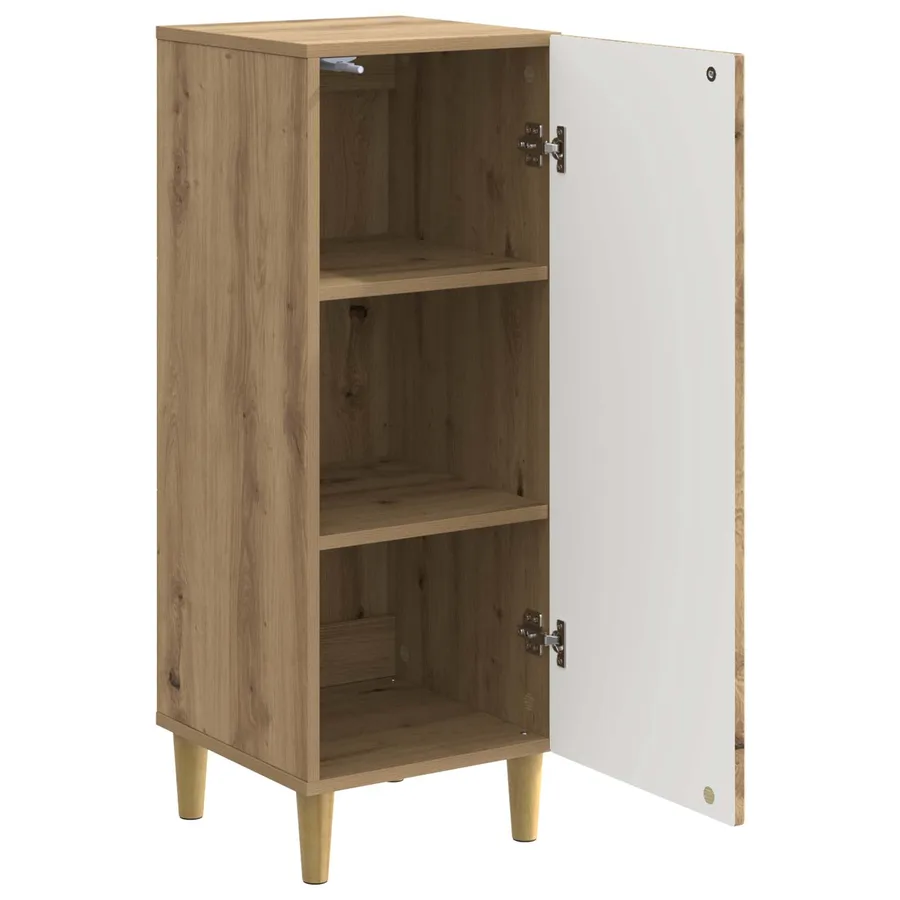 Buffet Chêne artisanal 33 x 34,5 x 90 cm Bois d'ingénierie - 5