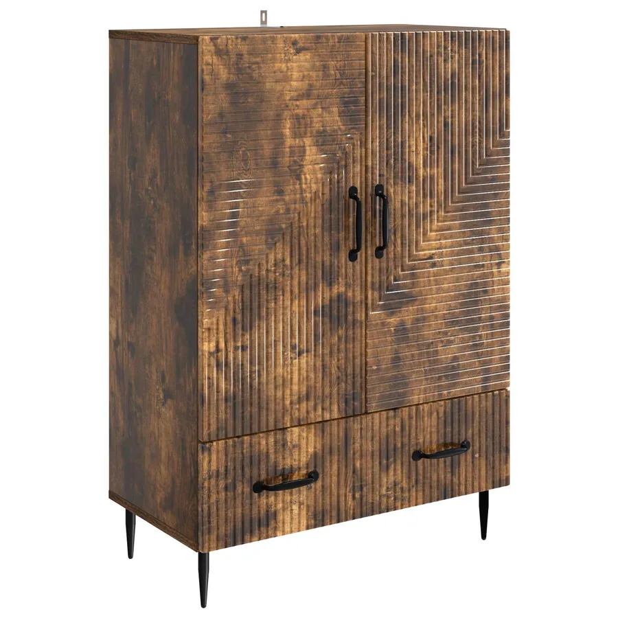 Buffet Chêne fumé 66 x 34,5 x 95 cm Bois d'ingénierie - 2