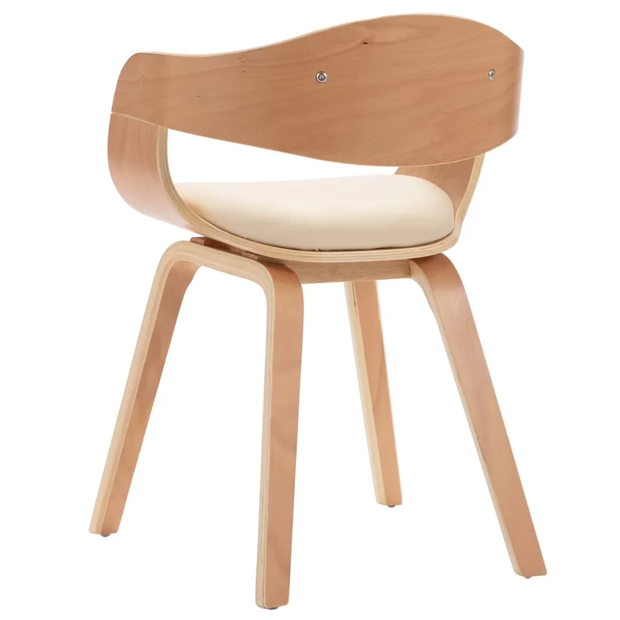 Chaises à manger lot de 6 bois courbé et similicuir - 6