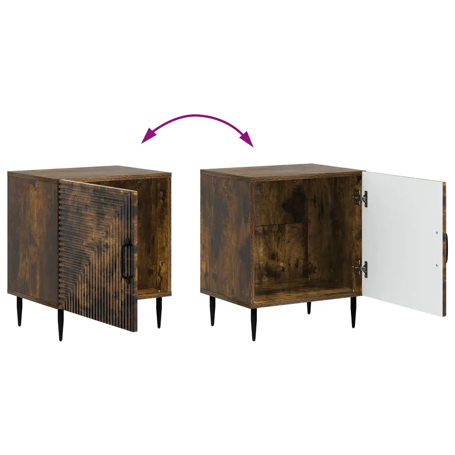 Cabinet de chevet Chêne fumé 43 x 34,5 x 50 cm - 10