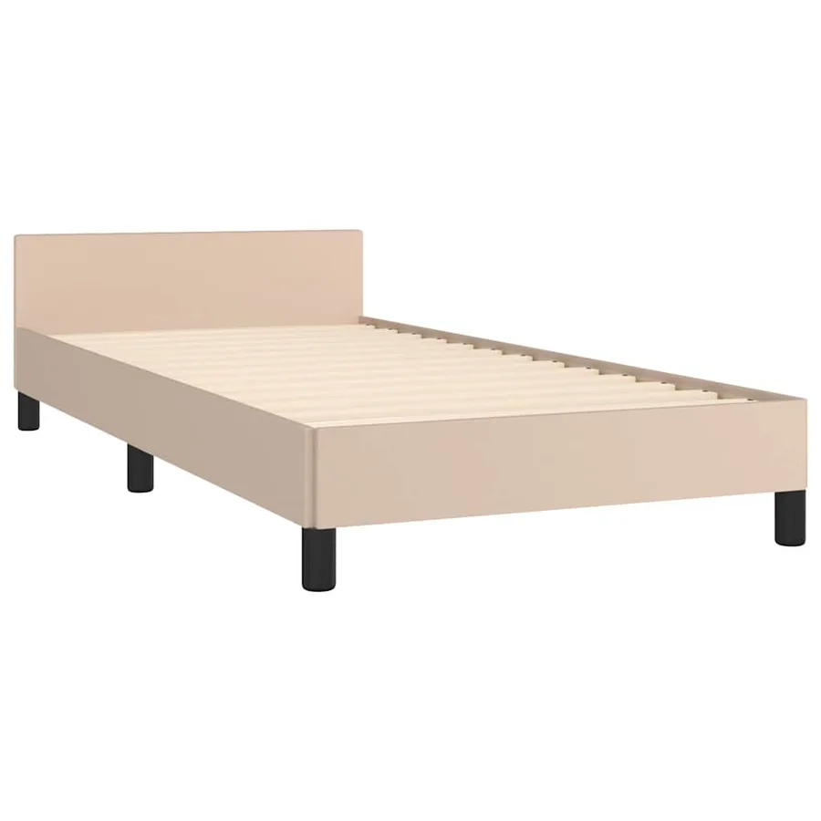 Cadre de lit avec tête de lit sans matelas cappuccino 90x200 cm - 4