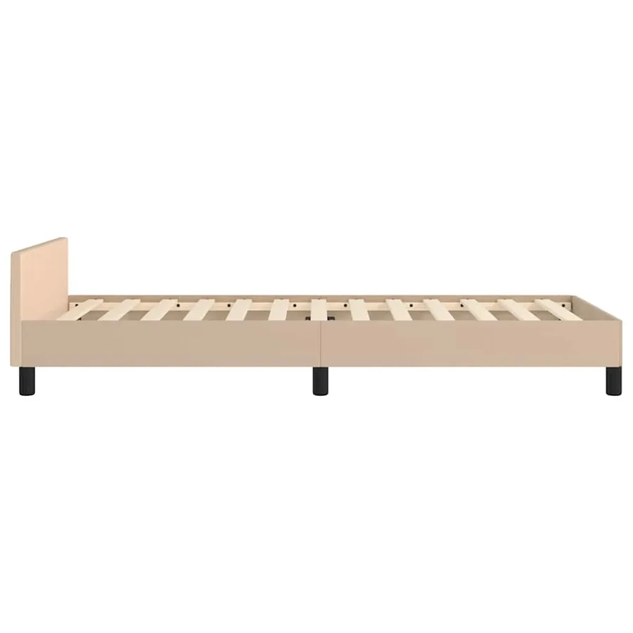 Cadre de lit avec tête de lit sans matelas cappuccino 90x200 cm - 6