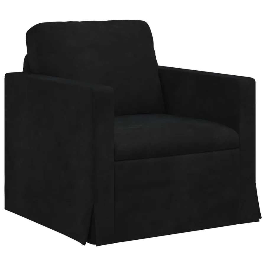 Ensemble de Canapés 2 pcs Noir 158 x 78 x 80 cm Velours - 4