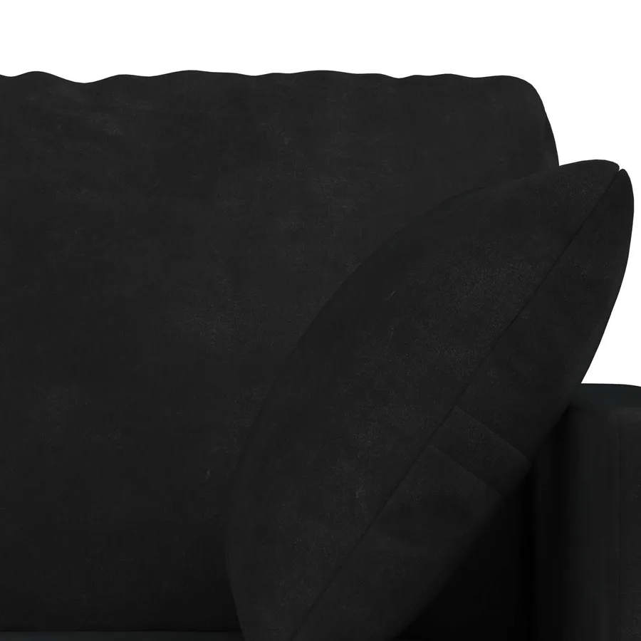 Ensemble de Canapés 2 pcs Noir 158 x 78 x 80 cm Velours - 6