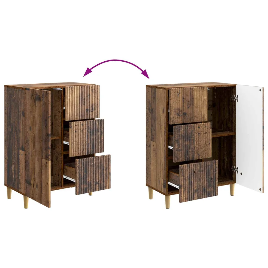 Buffet Bois ancien 66 x 34,5 x 90 cm Bois d'ingénierie - 8