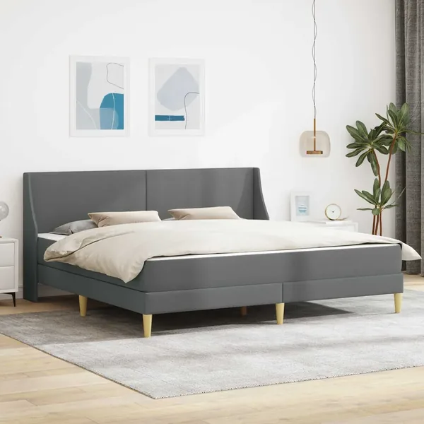 Cadre de lit avec matelas avec tête de lit Polyester
