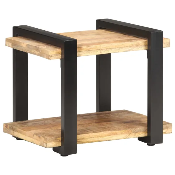 Table de chevet 50x40x40 cm Bois de manguier brut
