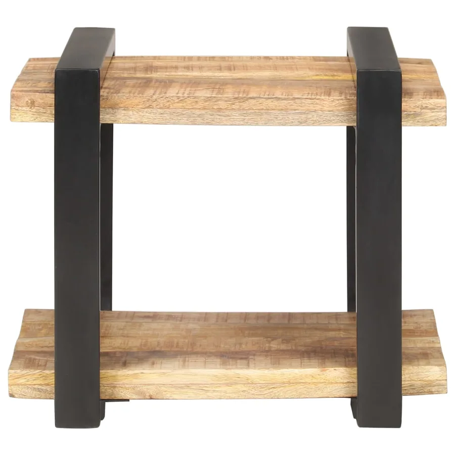 Table de chevet 50x40x40 cm Bois de manguier brut - 2