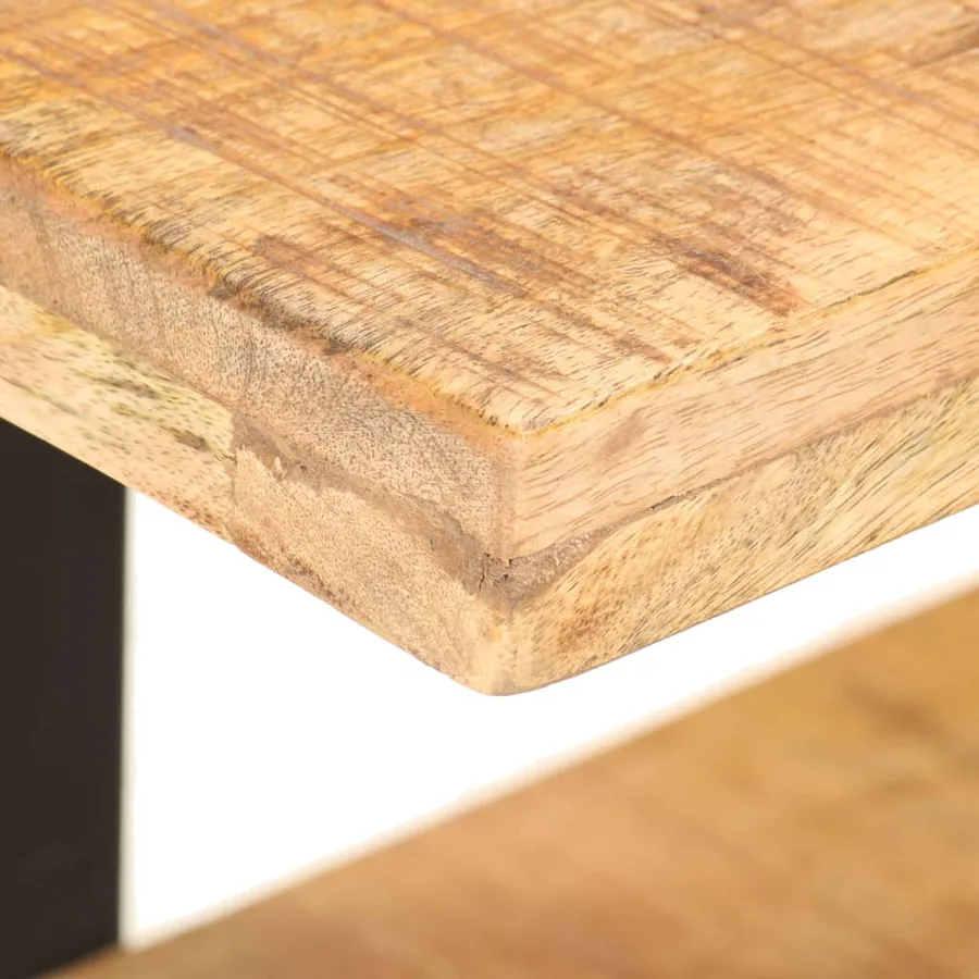 Table de chevet 50x40x40 cm Bois de manguier brut - 5