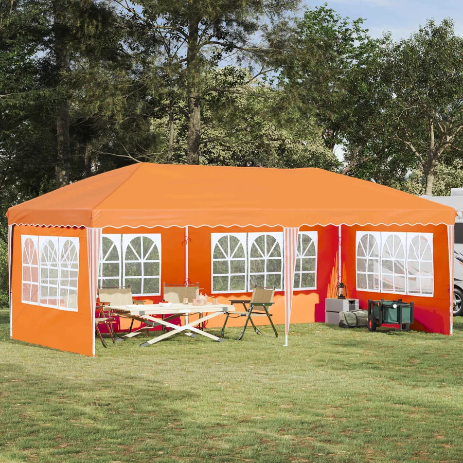 Tente de fête pop-up 575 x 289 x 245 cm Orange