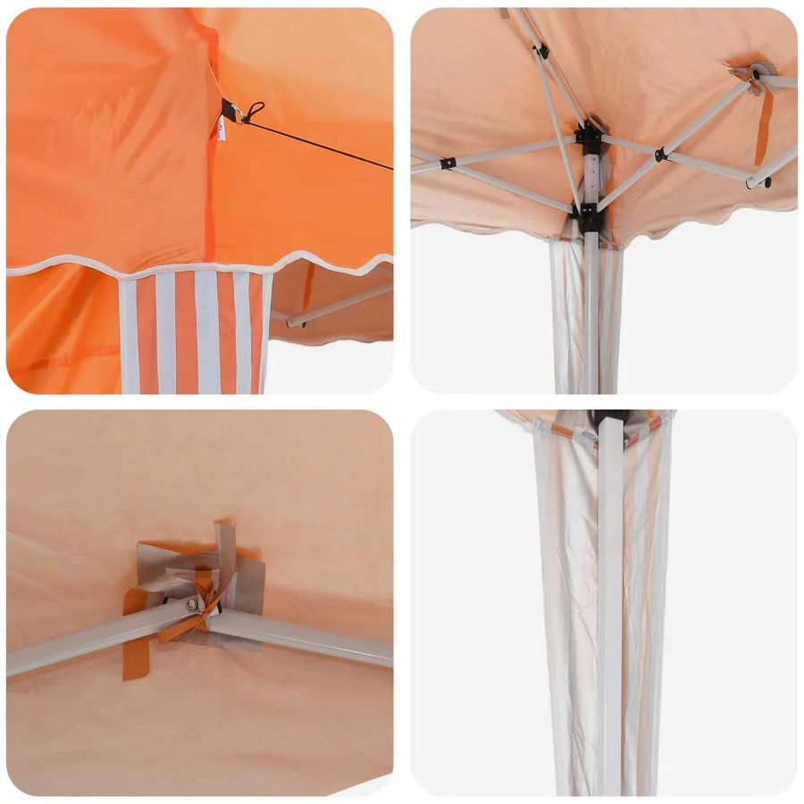 Tente de fête pop-up 575 x 289 x 245 cm Orange - 10