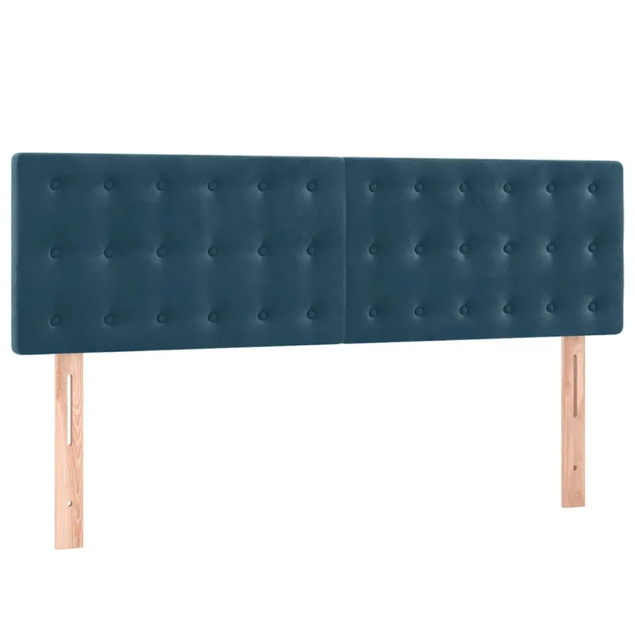 Sommier à lattes de lit et matelas Bleu foncé 140x200cm Velours - 6