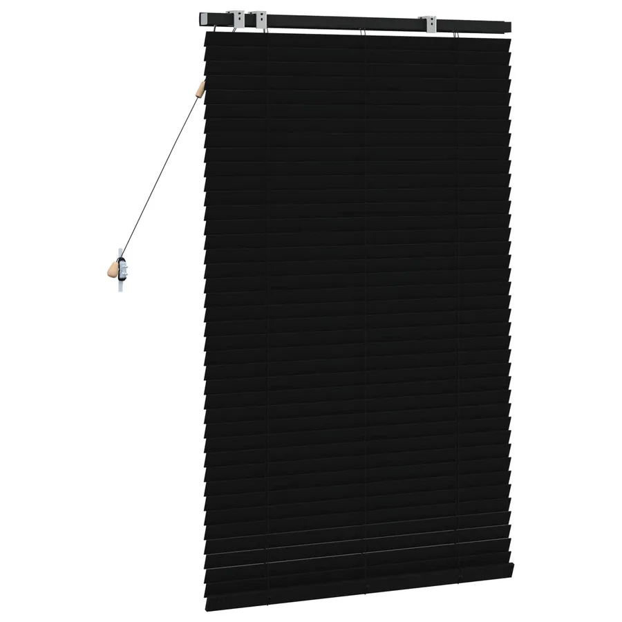 Store Vénitien Noir 85 x 130 cm 35 mm Bois de paulownia massif - 4