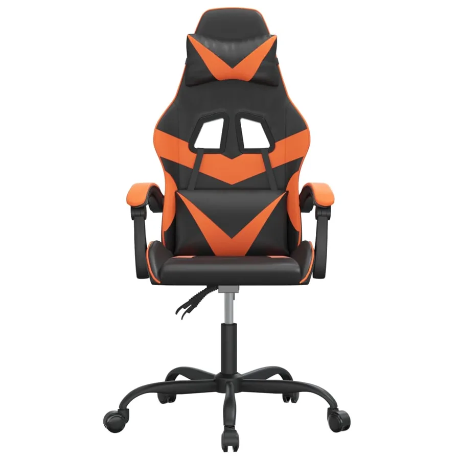 Chaise de jeu Noir et orange Similicuir - 3