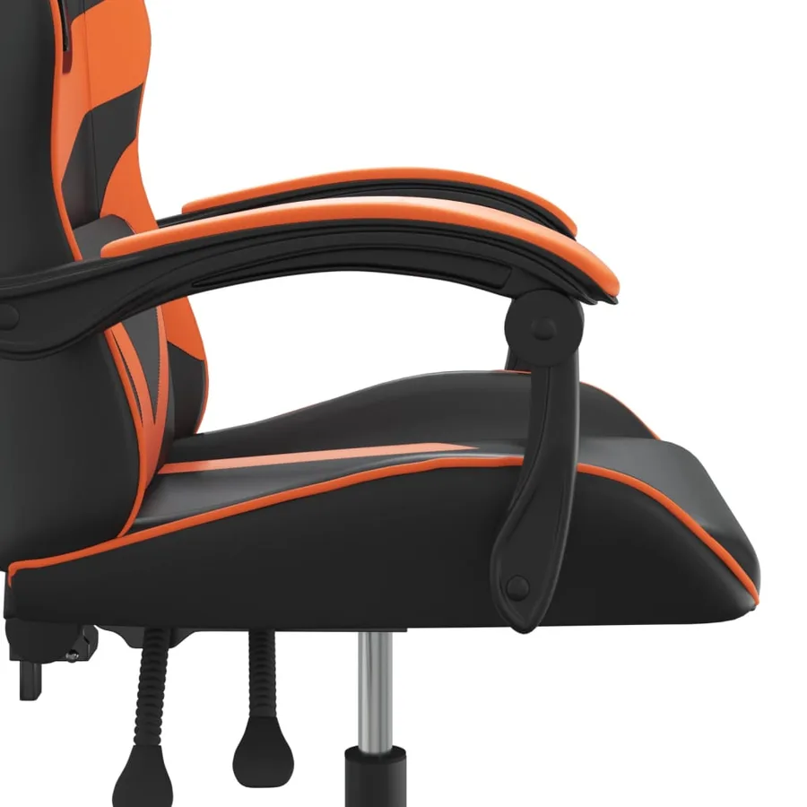 Chaise de jeu Noir et orange Similicuir - 9