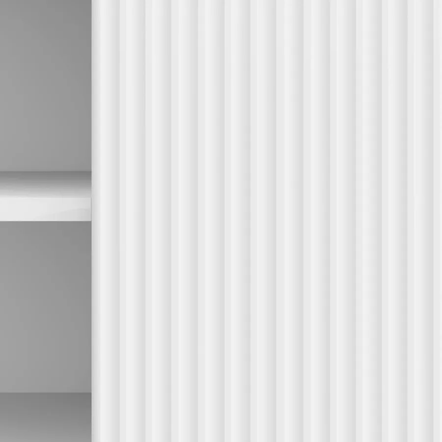 Meuble TV Blanc brillant 102 x 34,5 x 50 cm Bois d'ingénierie - 8