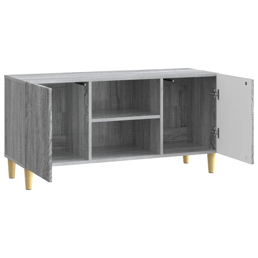 Meuble TV Sonoma gris 102 x 34,5 x 50 cm Bois d'ingénierie - 5